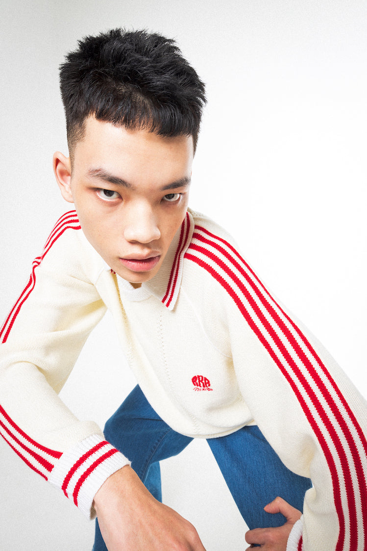 KNITTING SOCCER JERSEY (OFF WHITE)