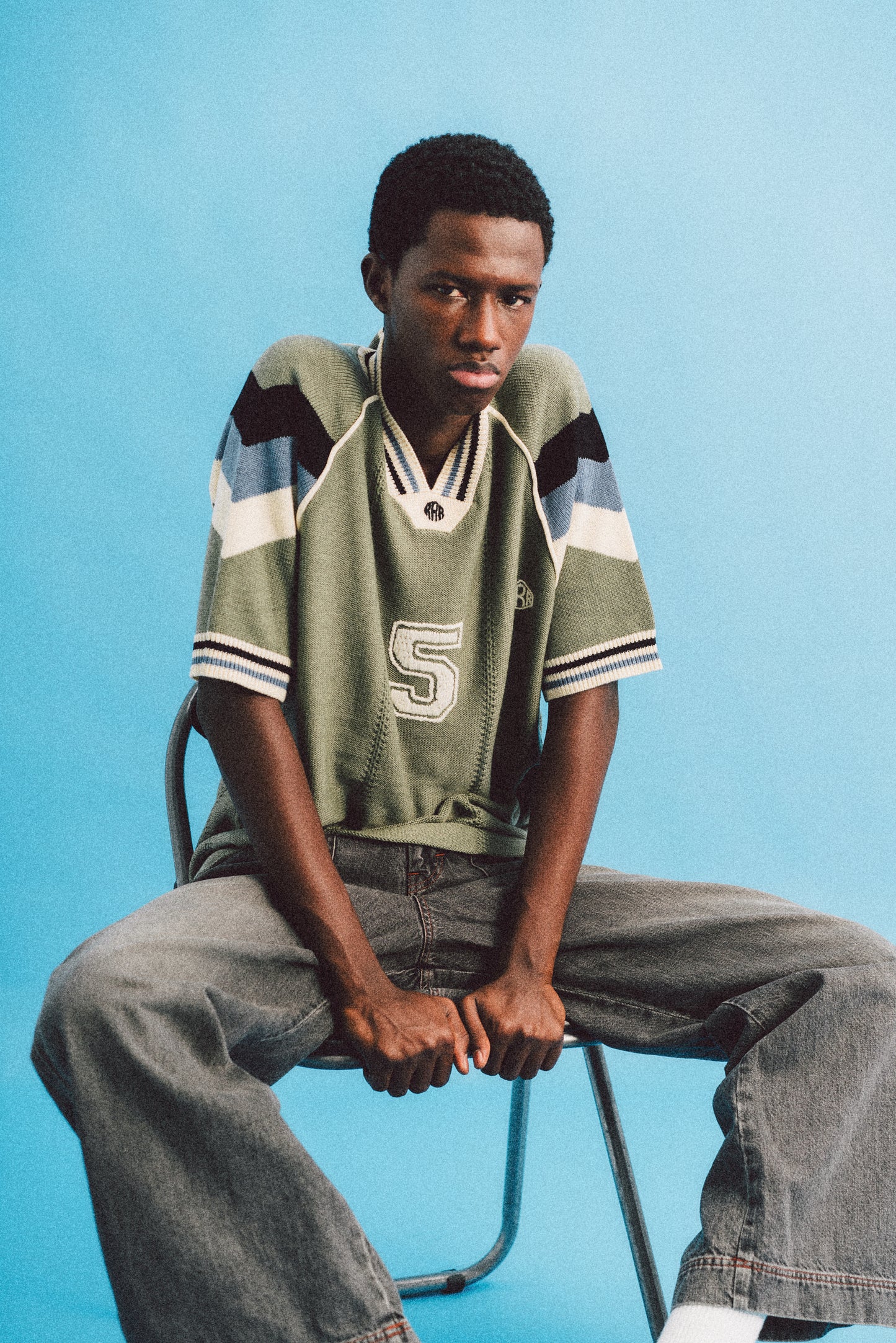 KNITTING GAME SHIRT (MOSS GREEN)