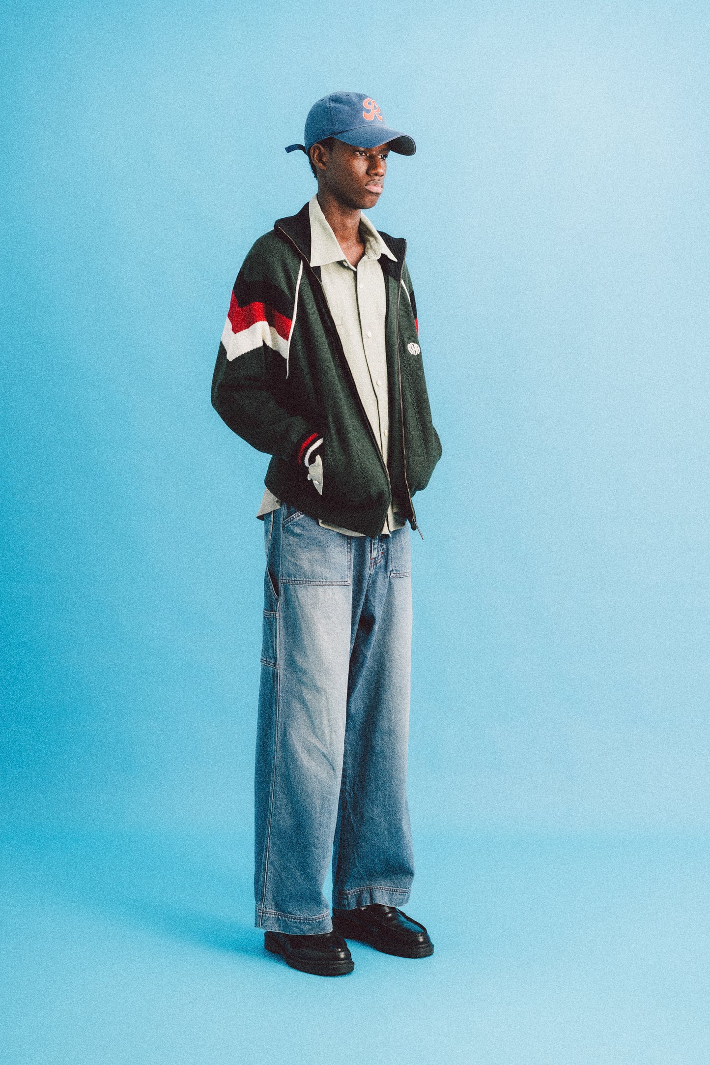 FADED PAINTER JEANS (BLUE)