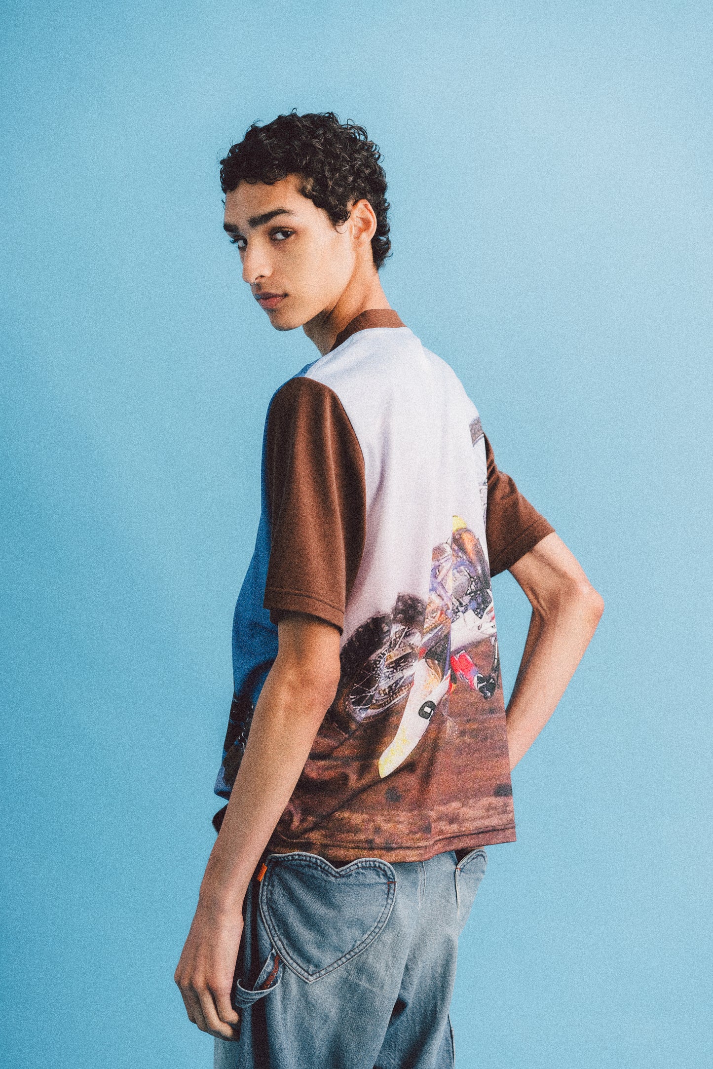 PHOTO PRINT TEE (BROWN)