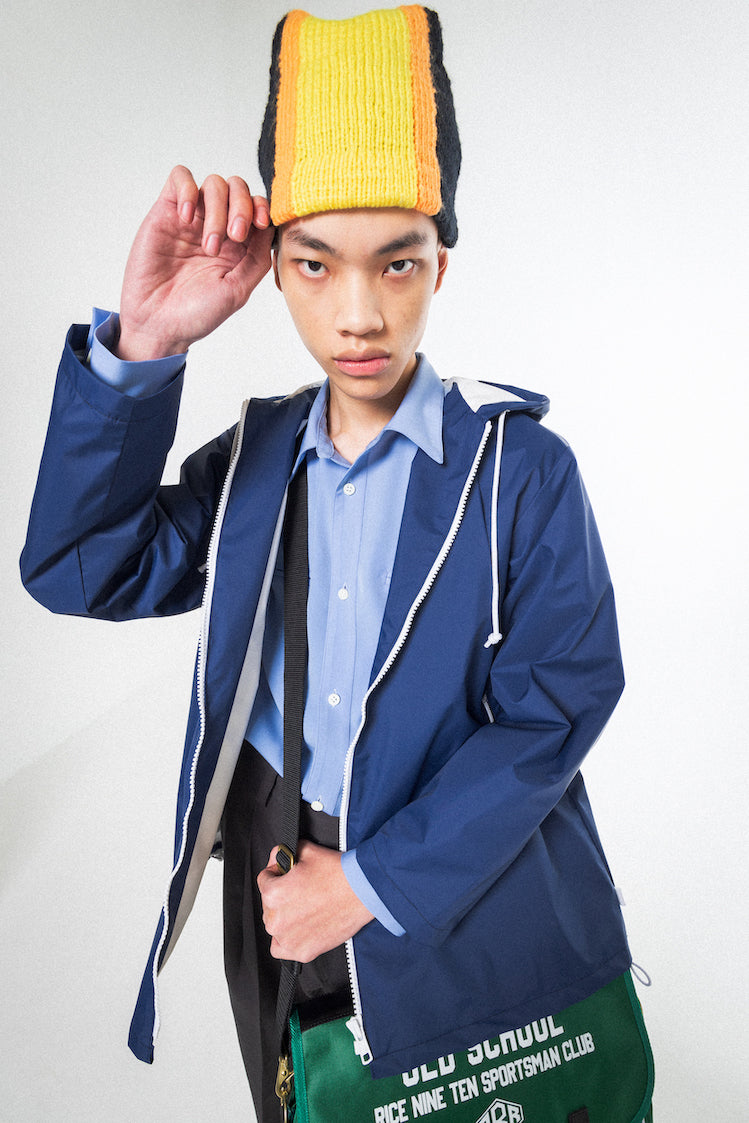 DOUBLE CLOTH SATIN SHIRT (LIGHT BLUE)