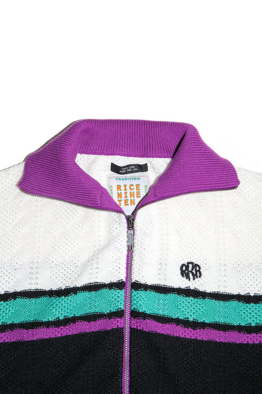 KNITTING JOGGING SUIT JACKET (BLACK)
