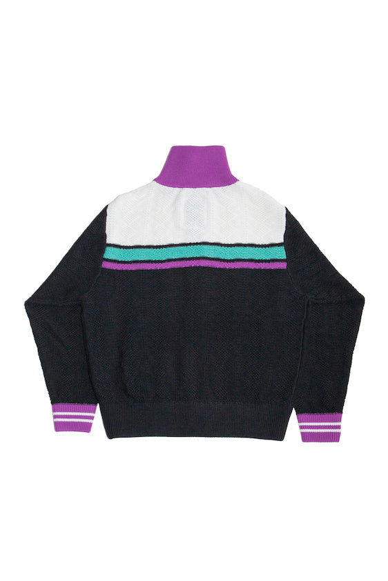 KNITTING JOGGING SUIT JACKET (BLACK)