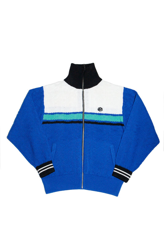 KNITTING JOGGING SUIT JACKET (BLUE)