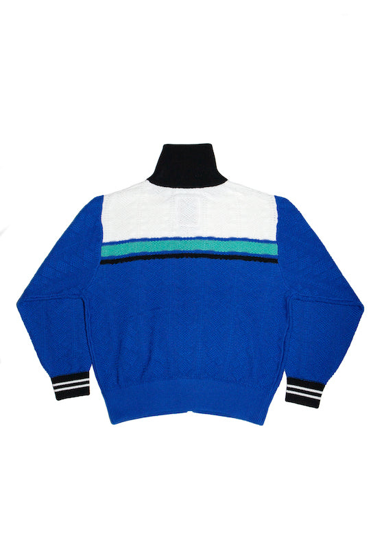 KNITTING JOGGING SUIT JACKET (BLUE)