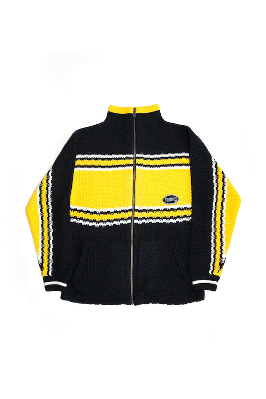 KNITTED FULL ZIP JACKET (YELLOW)