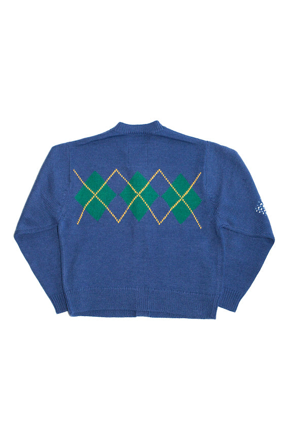 ARGYLE CARDIGAN (NAVY)