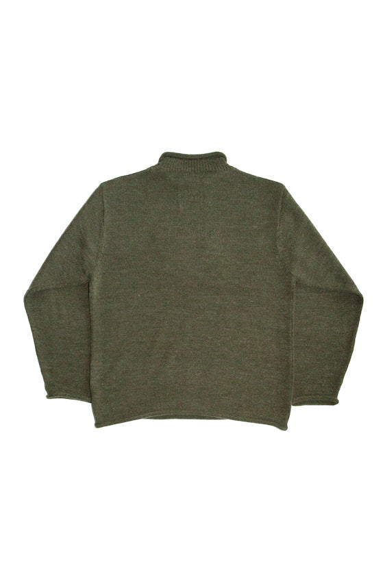 KNITTED ROLL NECK SWEATER (OLIVE)