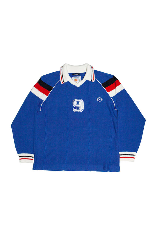 KNIT GAME SHIRT (BLUE)