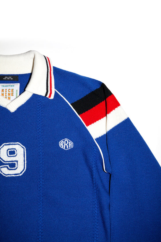KNIT GAME SHIRT (BLUE)
