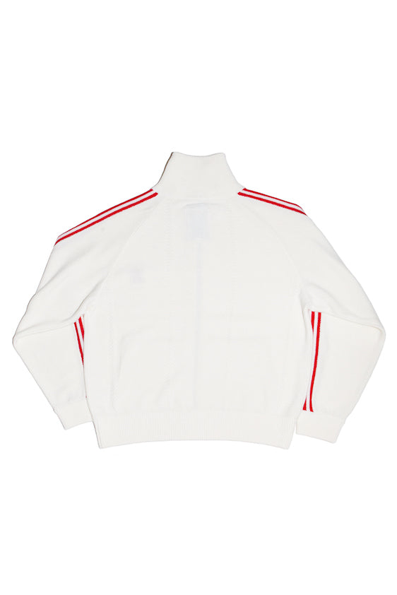 KNITTED TRACK JACKET (OFF WHITE)