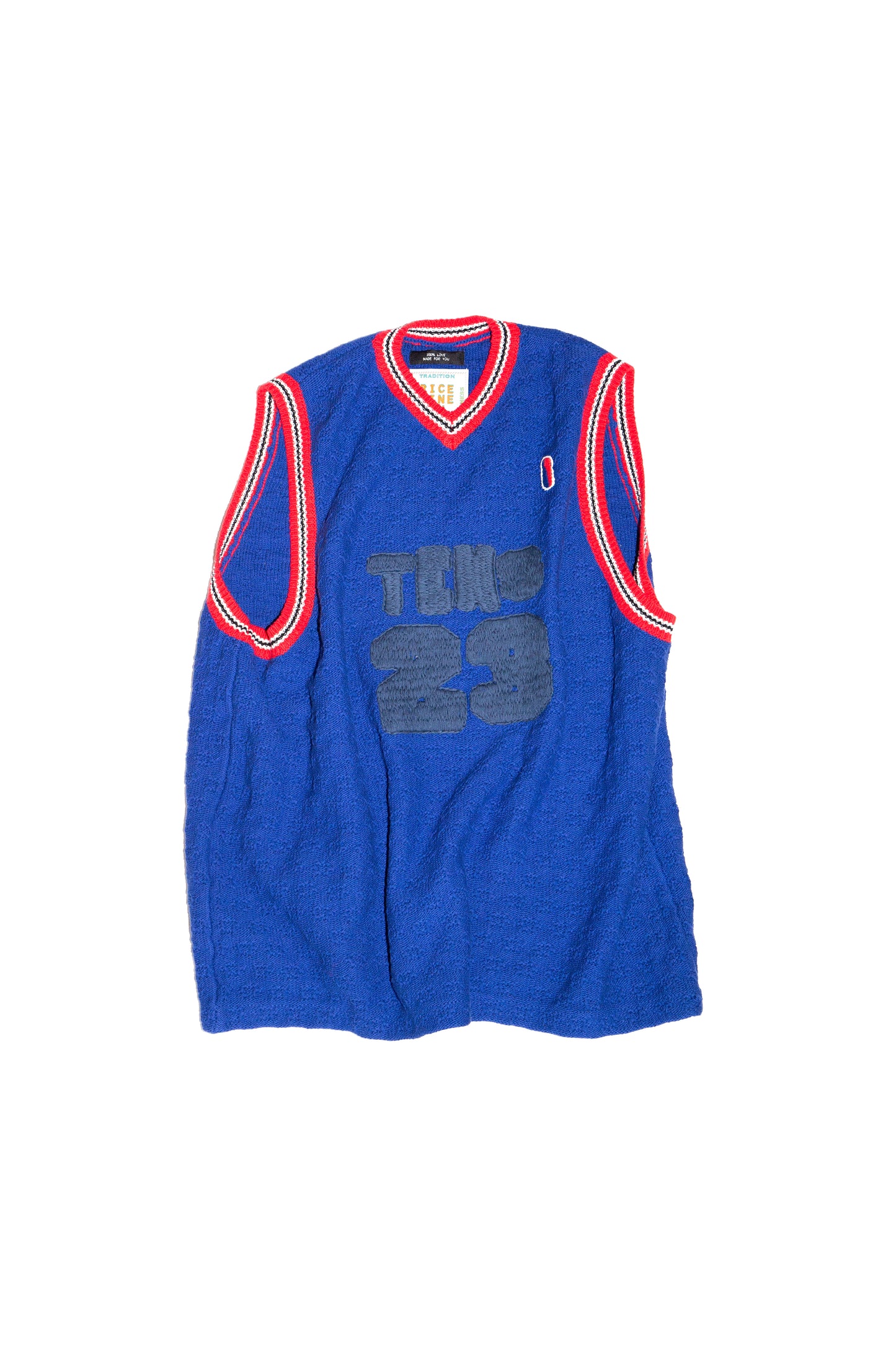 KNITTING BASKETBALL TANK TOP (BLUE)