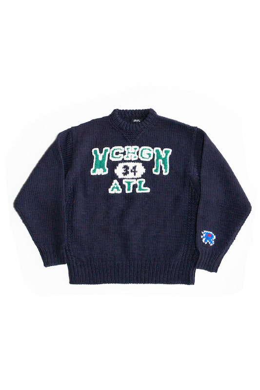 HAND KNITTING SWAETSHIRT (NAVY)