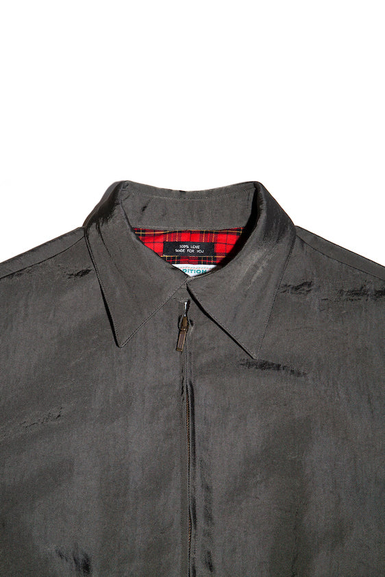 NYLON ZIP UP BLOUSON (ASH GRAY)
