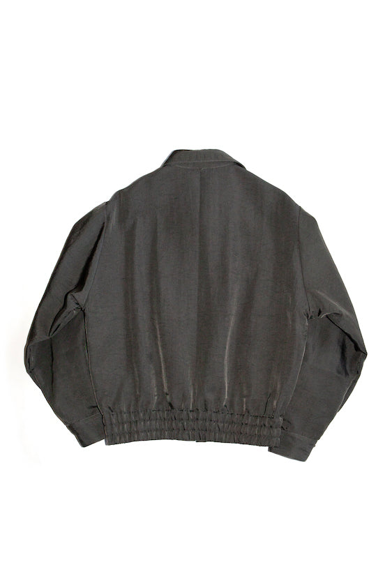 NYLON ZIP UP BLOUSON (ASH GRAY)