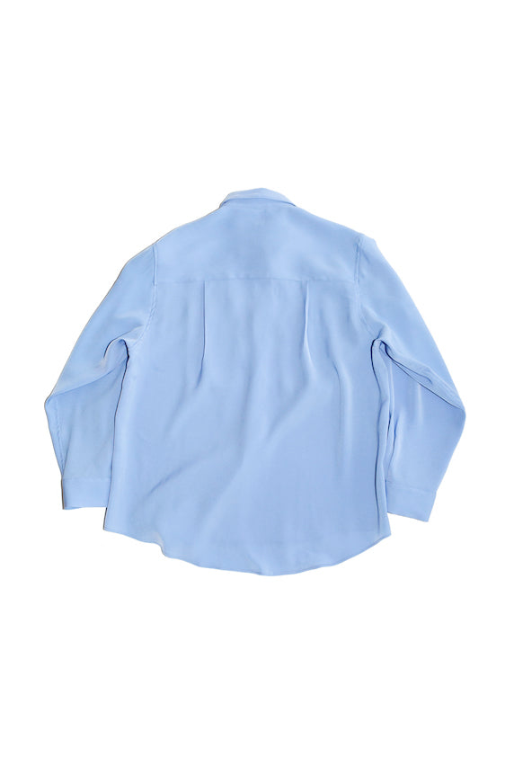 DOUBLE CLOTH SATIN SHIRT (LIGHT BLUE)