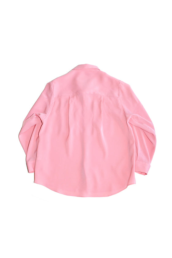 DOUBLE CLOTH SATIN SHIRT (PINK)