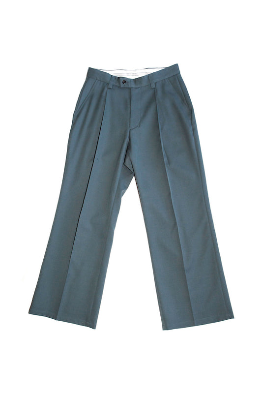 WIDE LEG BOOTCUT TROUSERS (MOSS GREEN)