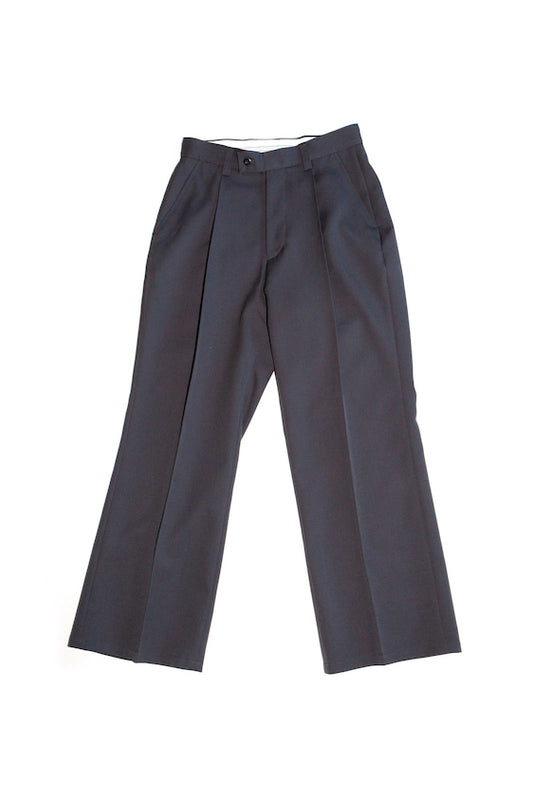 WIDE LEG BOOTCUT TROUSERS (CHARCOAL)
