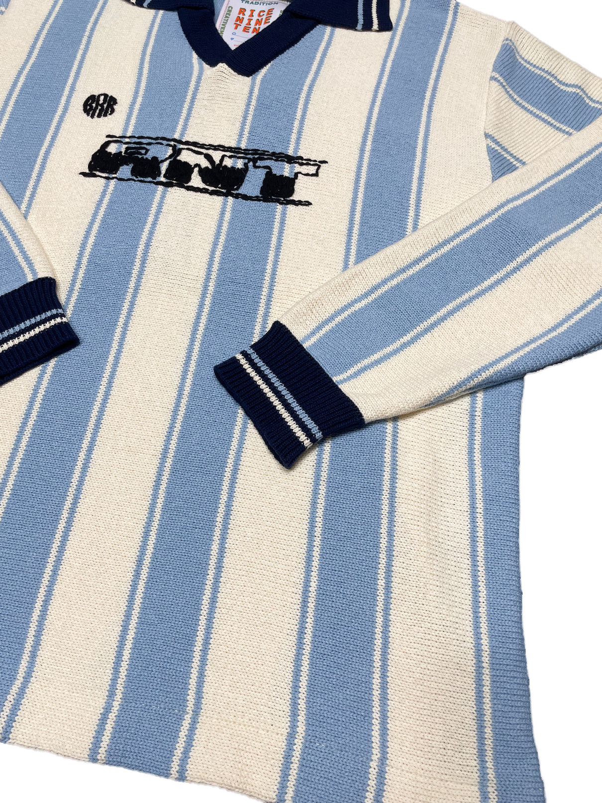 Knitting Long Sleeve Soccer Jersey (LIGHT BLUE)