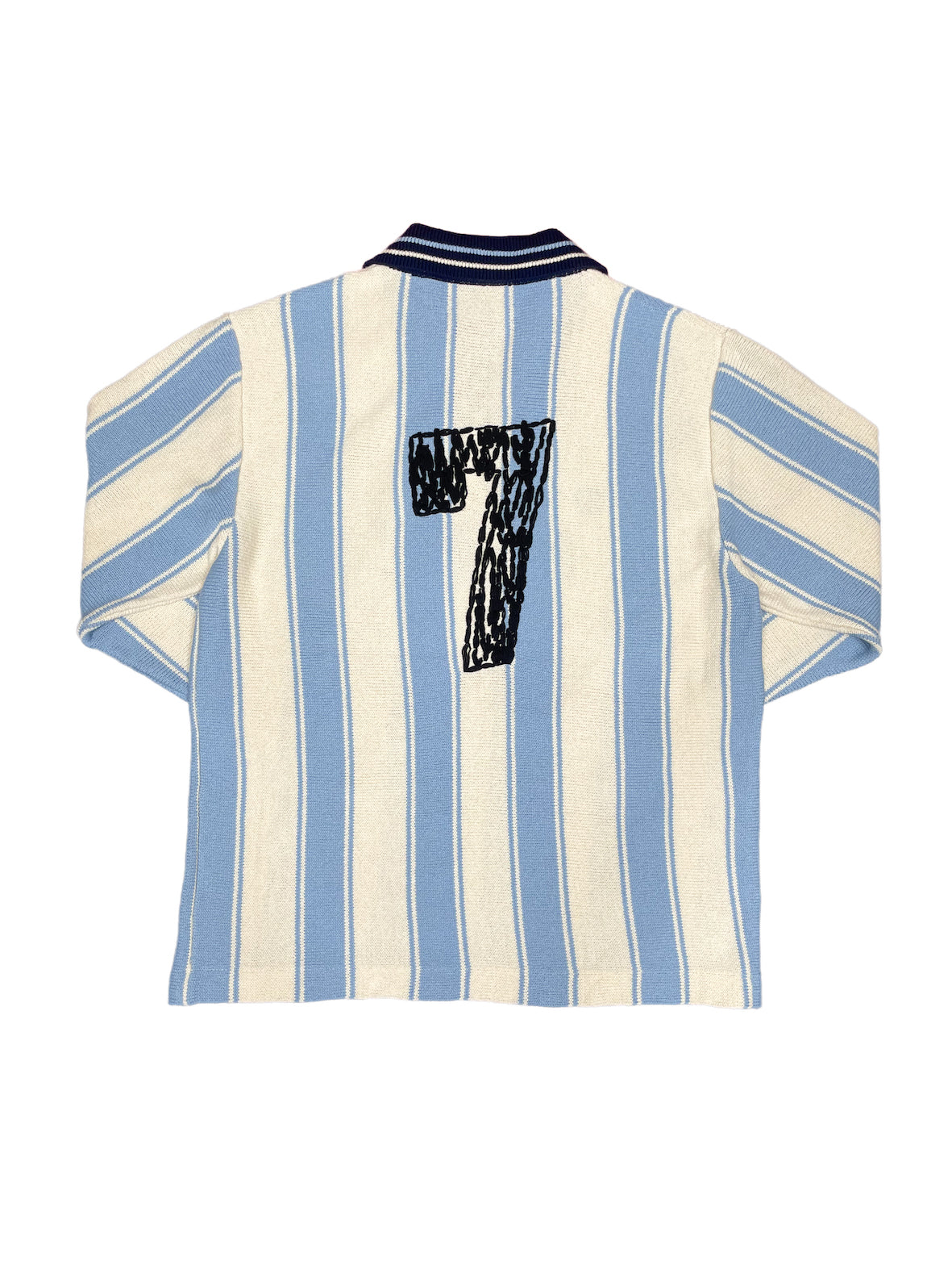 Knitting Long Sleeve Soccer Jersey (LIGHT BLUE)