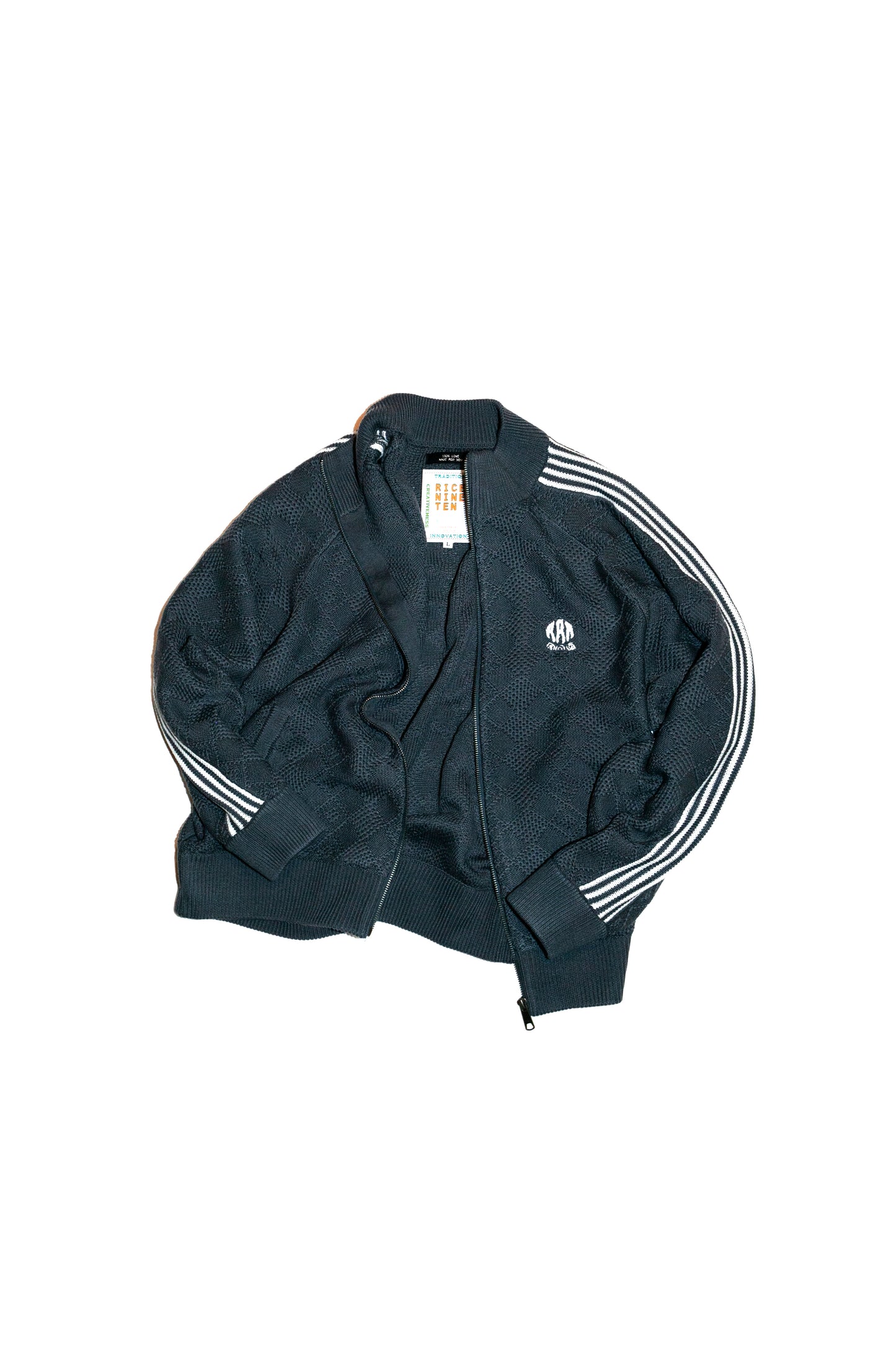 KNITTED TRAINING JACKET (DARK GRAY)