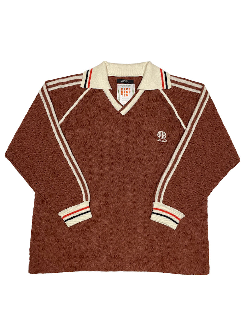 KNITTING CLASSIC SOCCER JERSEY (BROWN)