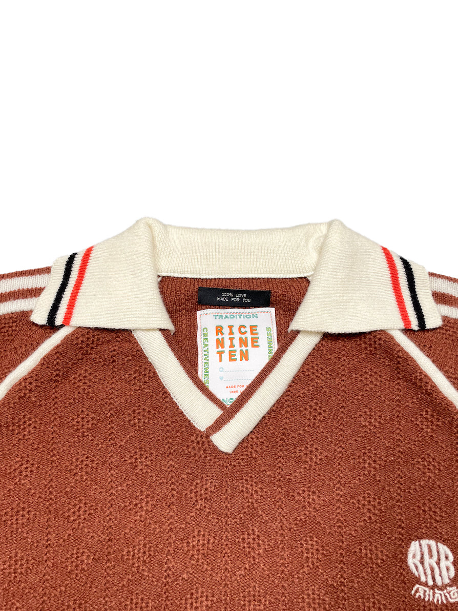 KNITTING CLASSIC SOCCER JERSEY (BROWN)