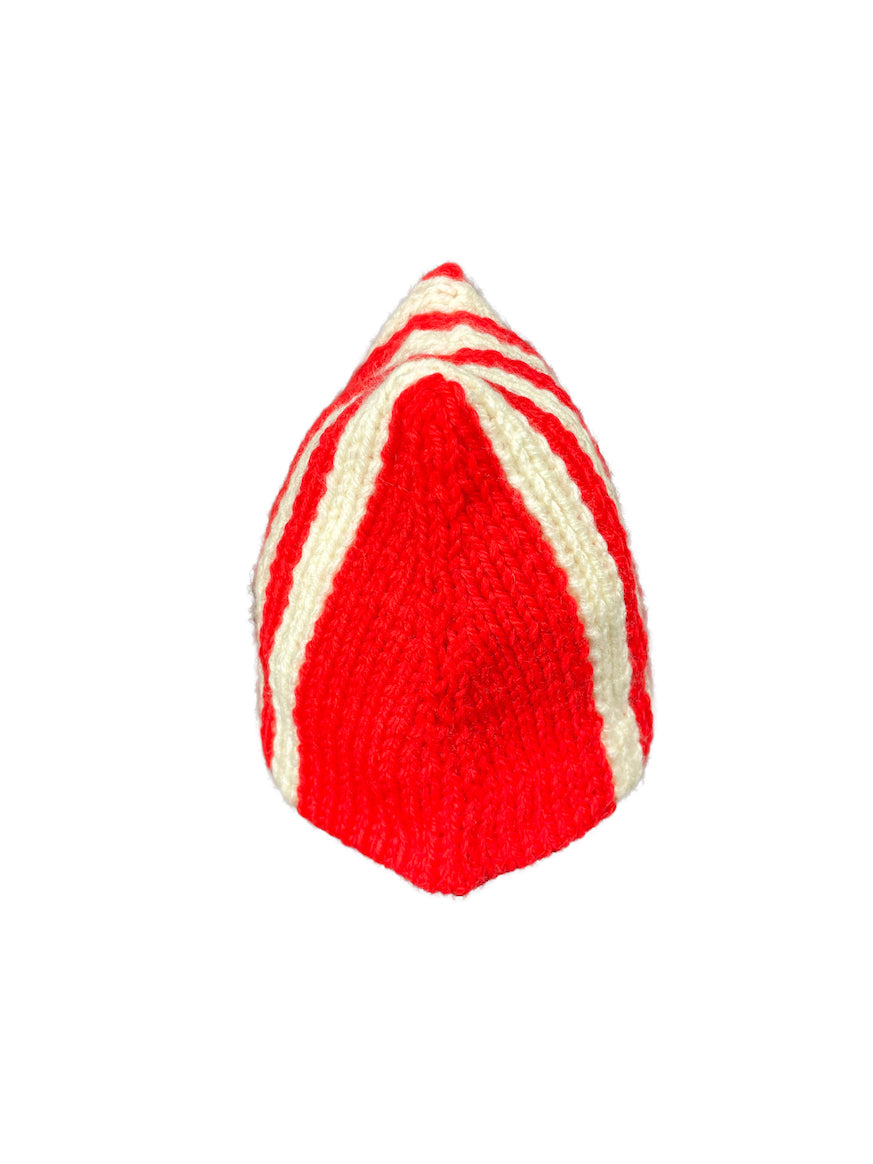 HAND KNITTED CAP (RED)