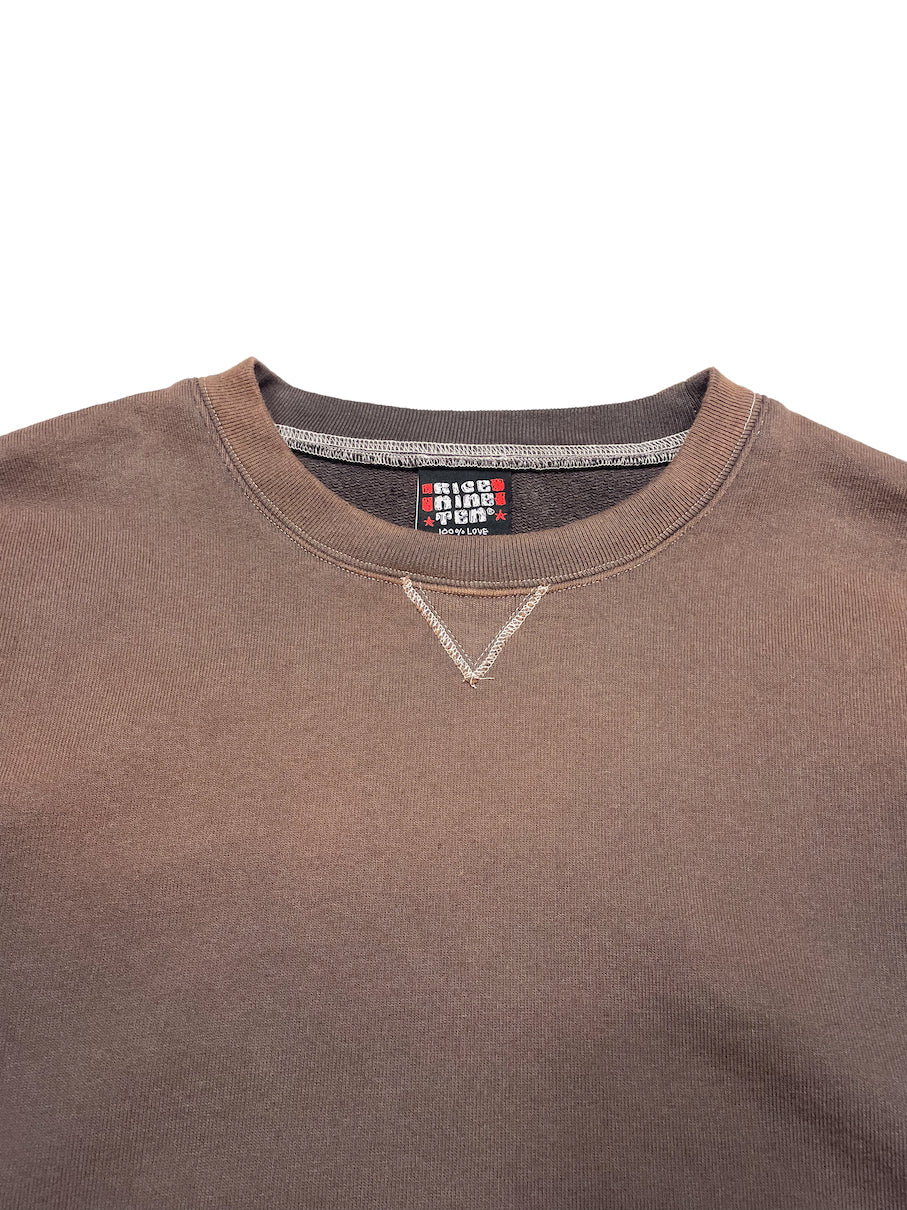 FADDED DROPPED SWEATSHIRT (DARK BROWN)