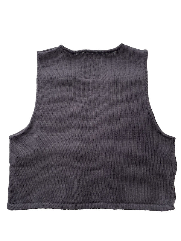 KNITTED FISSHING VEST (FADED BLACK)