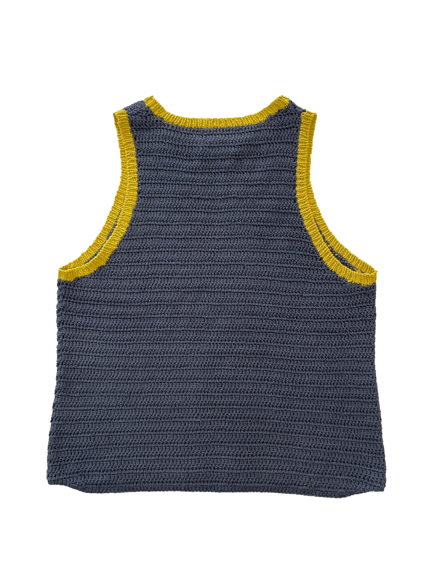CROCHET TRIM TANK TOP (NAVY)