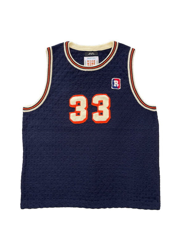 KNITTING BASKETBALL SHIRT (NAVY)