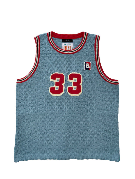 KNITTING BASKETBALL SHIRT (LIGHT BLUE)