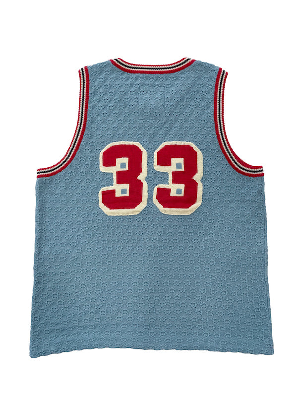 KNITTING BASKETBALL SHIRT (LIGHT BLUE)