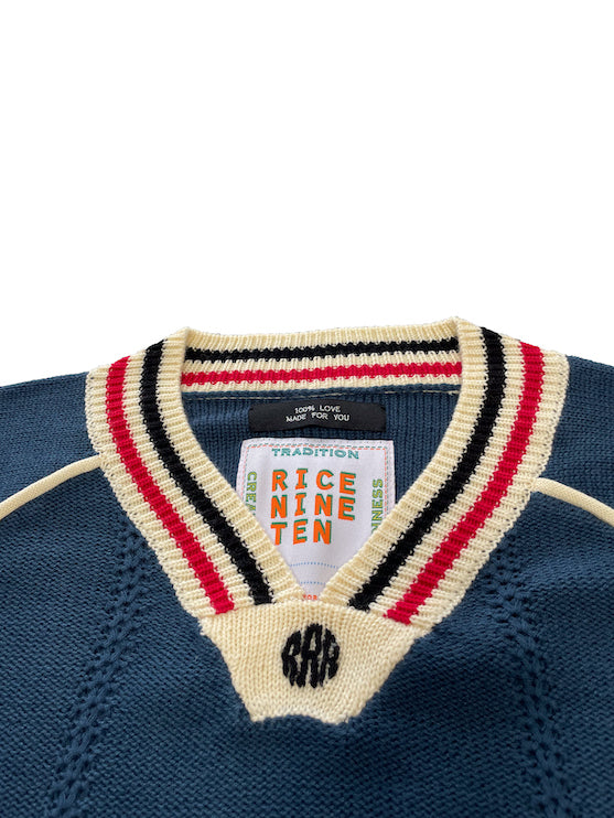 KNITTING GAME SHIRT (BLUE)