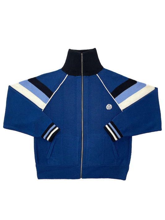 KNITTING TRACK JACKET (NAVY)