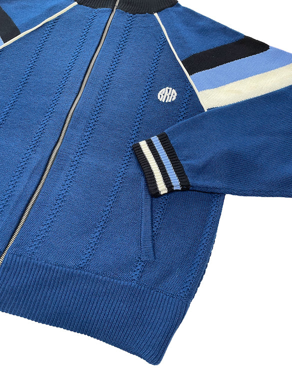 KNITTING TRACK JACKET (NAVY)