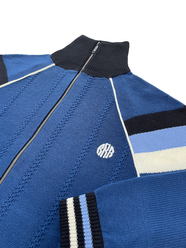 KNITTING TRACK JACKET (NAVY)