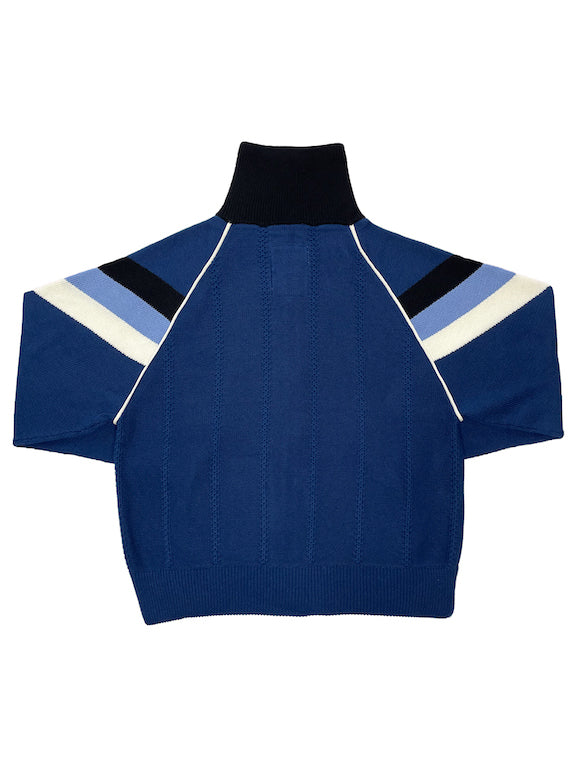 KNITTING TRACK JACKET (NAVY)