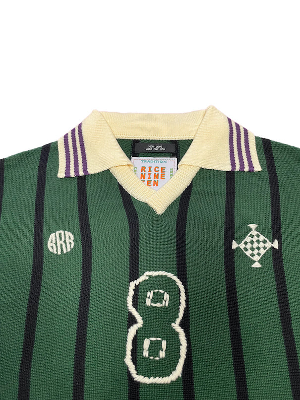 KNITTING LONG SLEEVE SOCCER JERSEY (FOREST GREEN)