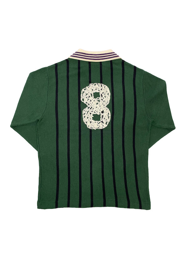 KNITTING LONG SLEEVE SOCCER JERSEY (FOREST GREEN)