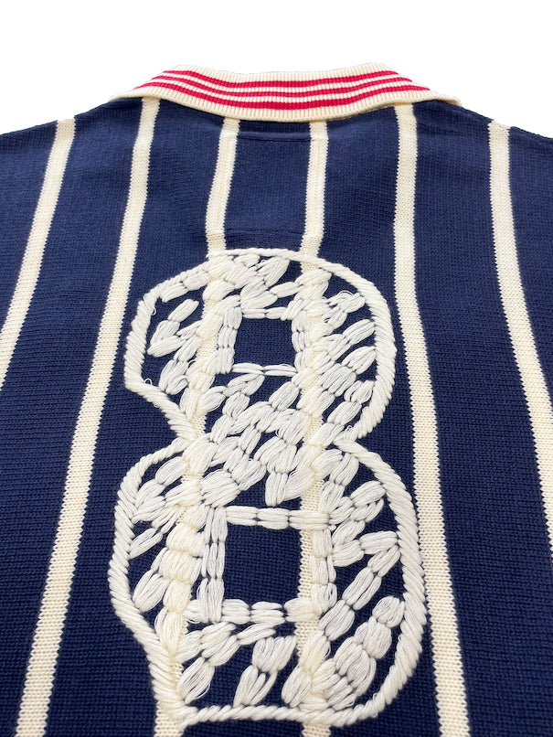 KNITTING LONG SLEEVE SOCCER JERSEY (NAVY)