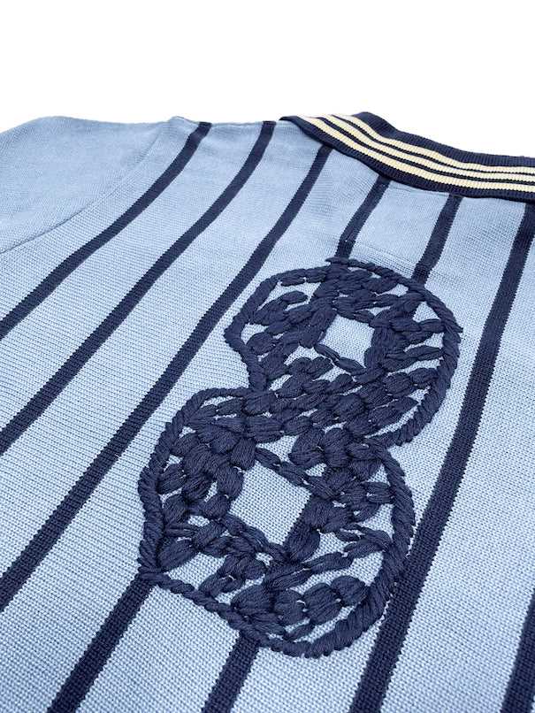 KNITTING LONG SLEEVE SOCCER JERSEY (SAX BLUE)