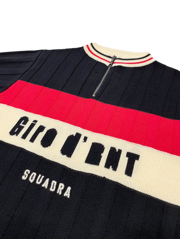 Knitting Cycling Jersey (BLACK)