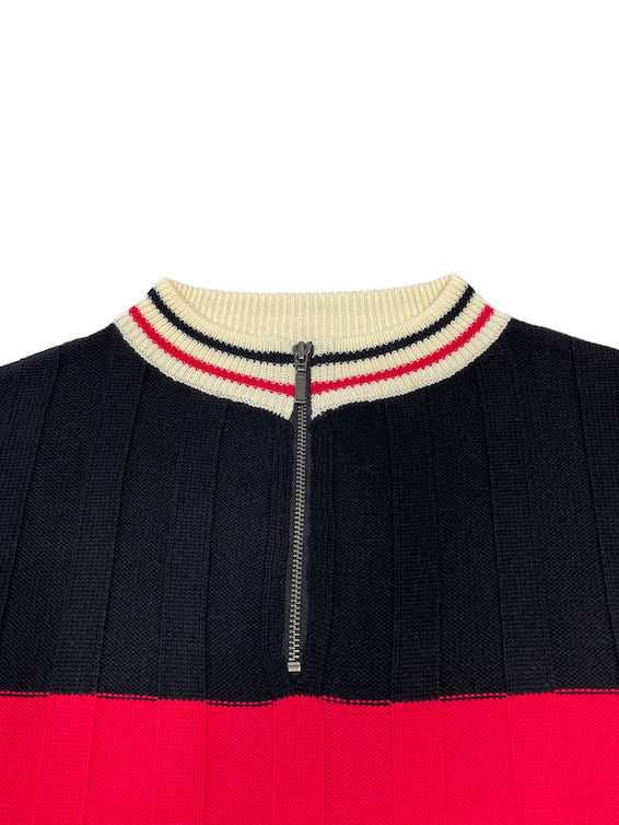 Knitting Cycling Jersey (BLACK)