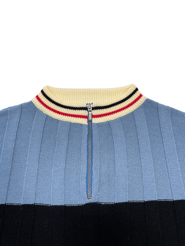 Knitting Cycling Jersey (SAX BLUE)