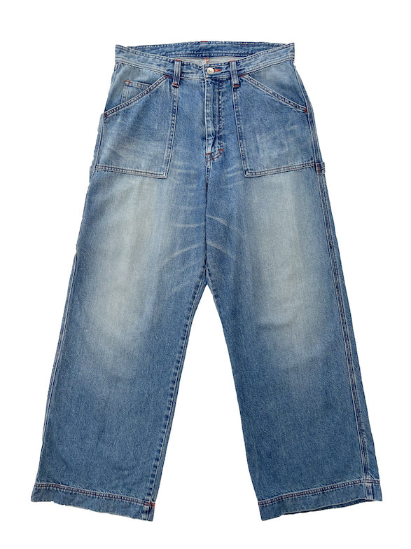 FADED PAINTER JEANS (BLUE)