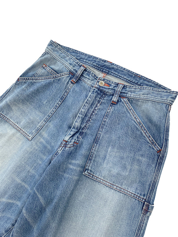 FADED PAINTER JEANS (BLUE)