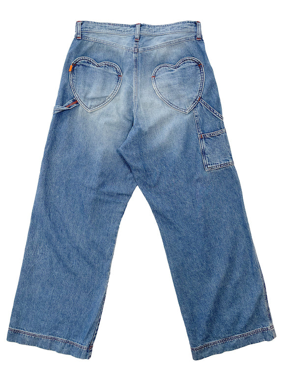 FADED PAINTER JEANS (BLUE)